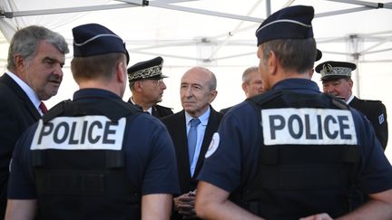 Le ministre de l'Intérieur Gérard Collomb en déplacement à La Rochelle (Charente-Maritime), le 28 octobre 2017.&nbsp; (XAVIER LEOTY / AFP)