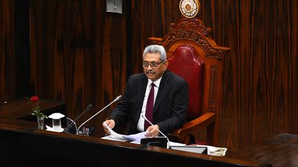 Le président&nbsp;Gotabaya Rajapaksa, le 3 janvier 2020, à Colombo, au Sri Lanka. (ISHARA S. KODIKARA / AFP)