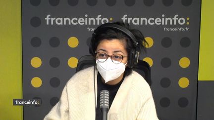 Nëila Latrous, journaliste politique et présentatrice du podcast "Elysée, la bataille", invitée d'Info médias, jeudi 11 février 2021. (FRANCEINFO)