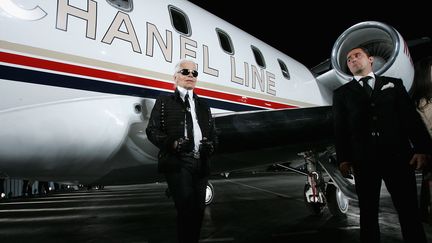 Karl Lagerfeld, à Santa Monica, en Californie, lors du Chanel Cruise Show le 18 mai 2007. (MARK MAINZ / GETTY IMAGES NORTH AMERICA)