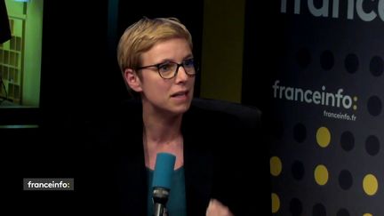 La députée La France insoumise Clémentine Autain était l'invitée du "19h20 politique" vendredi 4 mai 2018 sur franceinfo. (FRANCEINFO)