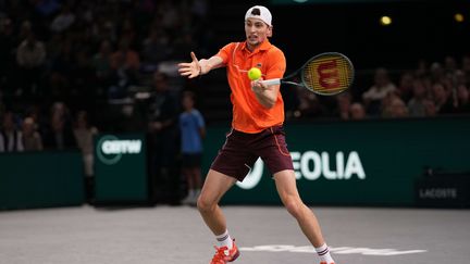 Le Français Ugo Humbert en finale du Masters 1000 de Paris-Bercy face à Alexander Zverev, le 3 novembre 2024. (DAVID WINTER / SIPA)