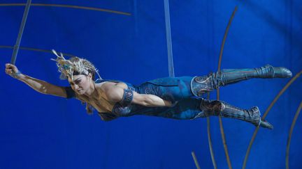 Une artiste du Cirque du Soleil lors de la générale à Madrid du spectacle "Amaluna".
 (Oscar Gonzalez/NurPhoto/AFP)