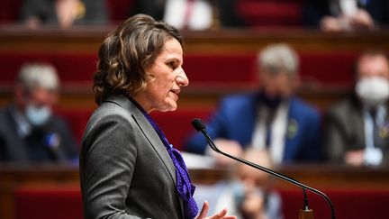 La députée socialiste Valérie Rabault à l'Assemblée nationale, le 1er mars 2022. (BERTRAND GUAY / AFP)