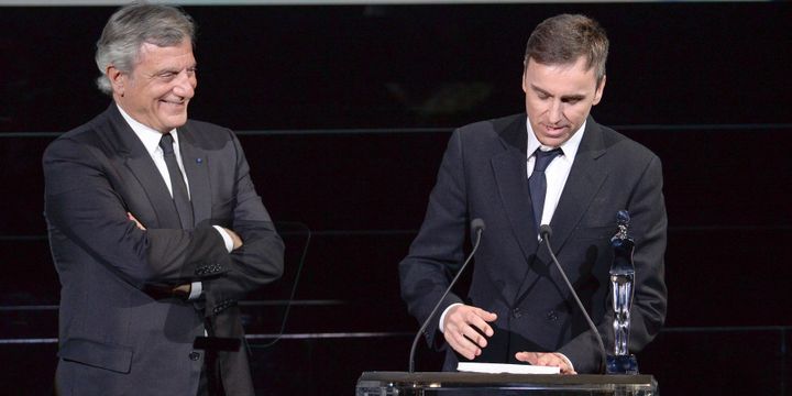 Sidney Tolédano et Raf Simons au CFDA Awards à New York le juin 2014 
