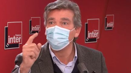 L'ancien ministre de l'Économie, Arnaud Montebourg, sur France Inter, le 5 novembre 2020. (FRANCEINTER /RADIOFRANCE)