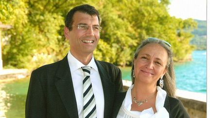 Xavier Dupont de Ligonnès et son épouse Agnès sur une photo prise à une date indéterminée. (COLL.PRIVEE  DE LIGO / FSMADJA / FDEMANGE / SIPA)