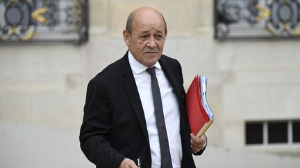 Jean-Yves Le Drian, ministre français des Affaires étrangères à l'Elysée, le 24 octobre 2018. (ERIC FEFERBERG / AFP)