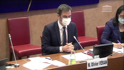 Le ministre de la Santé Olivier Véran, lors d'une audition par la commission des Affaires sociales de l'Assemblée nationale, le 12 janvier 2021. (ASSEMBLEE NATIONALE)