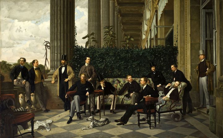 James Tissot,"Le Cercle de la Rue Royale", 1868, achat
 (Musée d’Orsay, dist. RMN-Grand Palais / Patrice Schmidt)