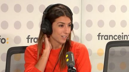 Journaliste et animatrice télé et radio, Hélène Mannarino, le 23 janvier 2024 sur franceinfo. (FRANCEINFO / RADIOFRANCE)
