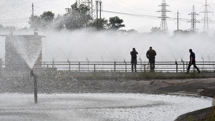 La centrale nucléaire de Zaporijjia, dans le sud de l'Ukraine, le 15 juin 2023. (OLGA MALTSEVA / AFP)