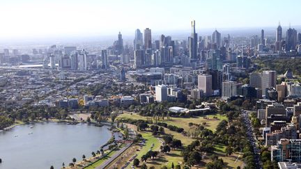 Vue aérienne de Melbourne, en Australie. ( PHOTO4 / MAXPPP)