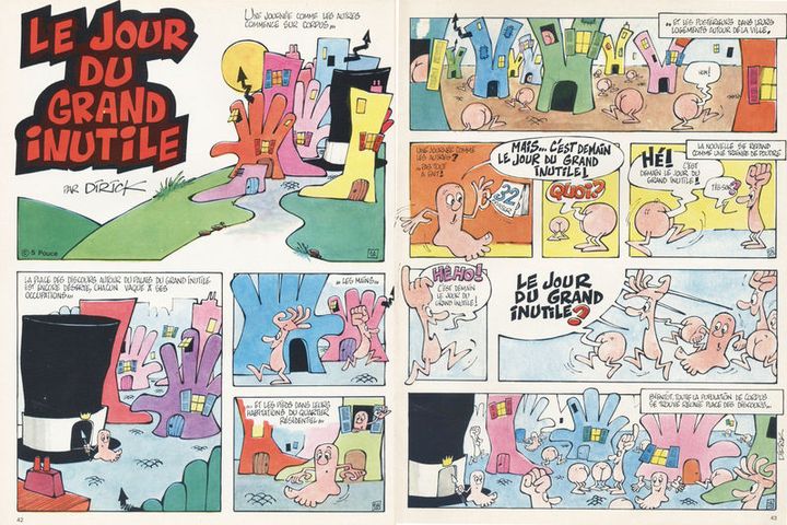 "Le Grand intutile", une série qui sera publiée jusqu'en 1979 dans la revue Pistil
 (Dirick)