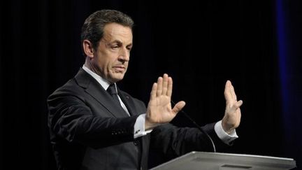 Nicolas Sarkozy en meeting (AFP/Feferberg)