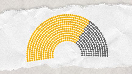 Au soir du second tour des élections législatives, le 19 juin 2022, regardez l'hémicycle se remplir au fur et à mesure&nbsp;de la publication des résultats définitifs par le ministère de l'Intérieur. (FRANCEINFO)