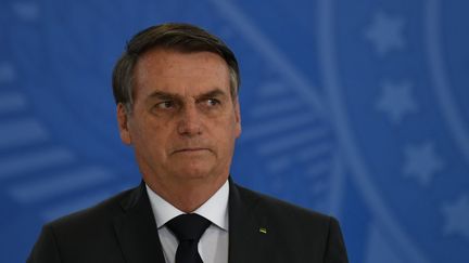 Le président Jair Bolsonaro le vendredi 9 août lors d'une cérémonie militaire (MATEUS BONOMI / AGIF)