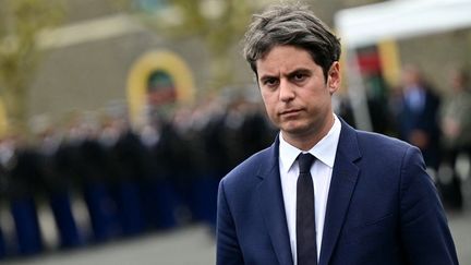 Gabriel Attal, le 24 mai 2024 à Maisons-Alfort (Val-de-Marne). (MIGUEL MEDINA / AFP)