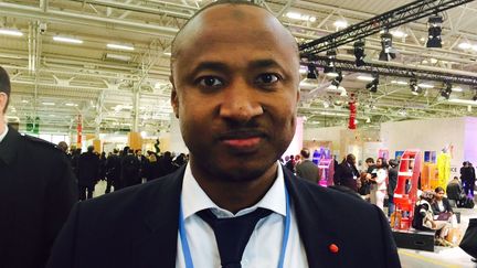 Seyni Nafo, le monsieur Climat africain, le 30 novembre 2015 au Bourget, site parisien de la COP21. (Geopolis/FG)