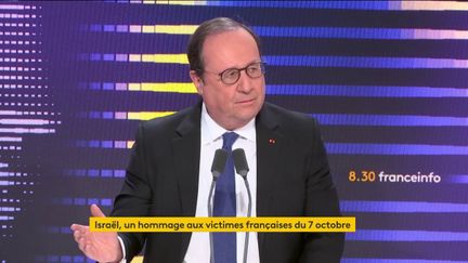 Former President François Hollande, guest of the Franceinfo morning show on Wednesday February 7.  (FRANCE INFO/RADIO FRANCE)