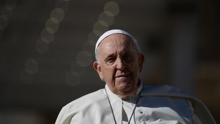 Le Pape François, le 8 novembre 2023 au Vatican. (FILIPPO MONTEFORTE / AFP)