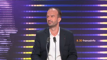 Manuel Bompard, coordinateur de La France insoumise et député des Bouches-du-Rhône, sur franceinfo, jeudi 21 septembre 2023. (RADIOFRANCE / FRANCEINFO)