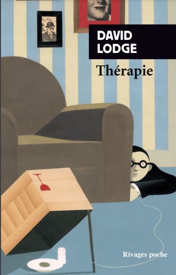 Couverture du livre "Thérapie" de David Lodge, l'un de ses best-sellers. (EDITIONS RIVAGES)