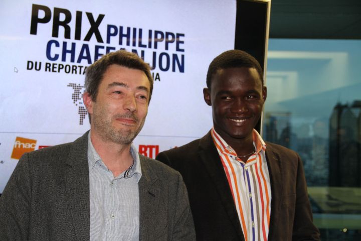 &nbsp; (Hervé Dez et Juno Jean-Baptiste, deux journalistes lauréats du prix Chaffanjon 2015 © RF)