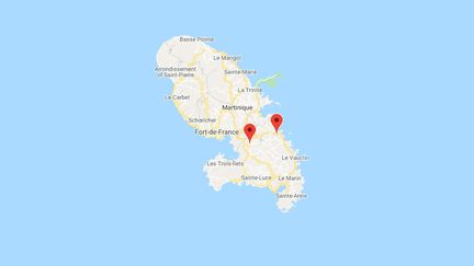 Le François et Ducos, en Martinique. (GOOGLE MAPS)