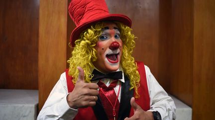 Clowm participant à la Convention des clowns de Mexico le 19 octobre 2015. (ALFREDO ESTRELLA / AFP)