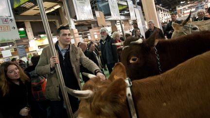 Fr&eacute;d&eacute;ric Chatillon visite la 50e &eacute;dition du Salon international de l'agriculture, &agrave; Paris, le 28 f&eacute;vrier 2013. (  MAXPPP)