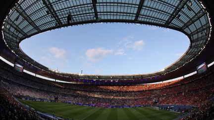 Le stade de France avant la finale de Ligue des champions entre Liverpool et le Real Madrid, le 28 mai 2022. (THOMAS COEX / AFP)