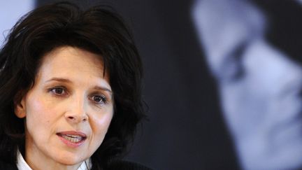 Juliette Binoche lors de la conférence de presse de présentation d'Antigone, février 2015, au grand théâtre du Luxembourg
 (JEAN-CHRISTOPHE VERHAEGEN / AFP)