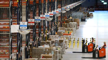 Entrepôt Amazon à&nbsp;Osterweddingen (Allemagne), en septembre 2020 (PICTURE ALLIANCE VIA GETTY IMAGES)