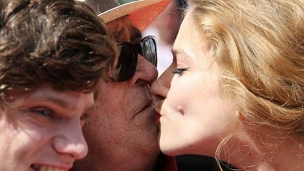 Baiser surprise de Tea Falco... Bernardo Bertolucci en est tout surpris
 (AFP)