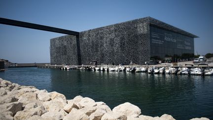 Le Mucem vu de l'extérieur, à Marseille, en juillet 2022. (MAGALI COHEN / HANS LUCAS)