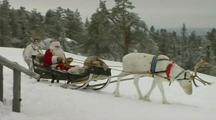 Le père Noël le 23 décembre 2016&nbsp;à Korvatunturi, dans le nord de la Finlande. (EVN)