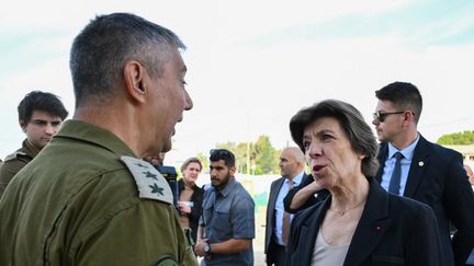 La ministre de l'Europe et des Affaires étrangères Catherine Colonna, à Ramla (Israël), le 17 décembre 2023. (ALBERTO PIZZOLI / AFP)