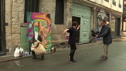 La graffeuse Emma Poppy et la danseuse Kazoo (France 3 Normandie)