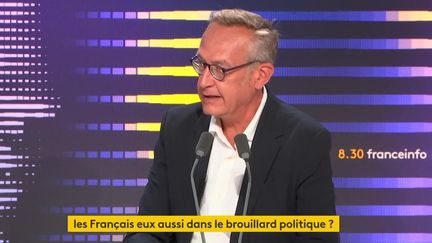 Stéphane Zumsteeg, directeur du département opinion et recherche sociale d’Ipsos, invité sur franceinfo le 3 septembre 2024. (FRANCEINFO / RADIO FRANCE)