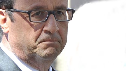 Le pr&eacute;sident de la R&eacute;publique, Fran&ccedil;ois Hollande, le 15 ao&ucirc;t 2014 &agrave; Toulon (Var). (BRUNO BEBERT / SIPA)