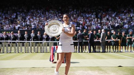 Marion Bartoli, lors de sa victoire à Wimbledon (Royaume-Uni), le 6 juillet 2013. (MAXPPP)