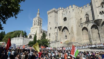 Manifestation des intermittents du spectacle en juillet 2014 à Avignon
 (BORIS HORVAT / AFP)