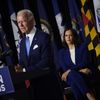 Joe Biden et Kamala Harris lors d'une conférence de presse à Wilmington (Delaware, Etats-Unis), le 12 août 2020. (OLIVIER DOULIERY / AFP)