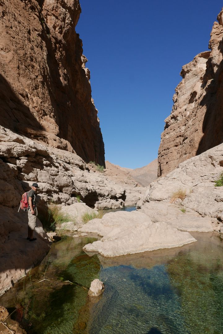 Randonnée dans le wadi Al Arbeieen&nbsp;" La beauté du lieu est à couper le souffle "&nbsp; (Photo Emmanuel Langlois)