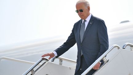 Le président américain Joe Biden, le 9 juillet 2021 à New Castle (Etats-Unis). (MANDEL NGAN / AFP)