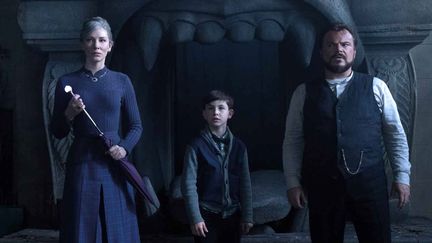 Cate Blanchett, Owen Vaccaro et Jack Black dans "La prophétie de l'horloge"
 (Storyteller Distribution Co., LLC)