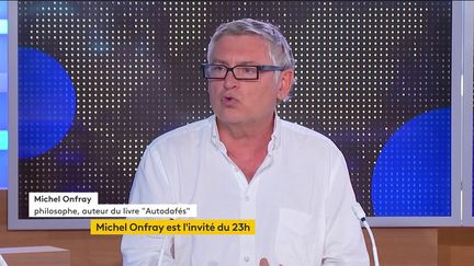 Michel Onfray, philosophe et auteur du livre "Autodafés", aux éditions Les Presses de la Cité, était l’invité du 23h de franceinfo, mardi 24 août. Ce dernier a évoqué son œuvre, mais aussi la situation en Afghanistan, entre autres sujets. (Culture : Michel Onfray, auteur du livre "Autodafés", revient sur la situation en Afghanistan)