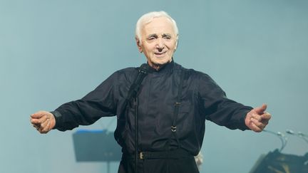 Charles Aznavour à Erevan (Arménie), le 12 mai 2014. (LCHAM / SIPA)