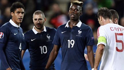 Le trio français Varane, Benzema, Pogba face à l'Albanie